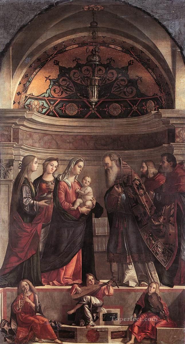 Présentation de Jésus au Temple religieux Vittore Carpaccio Religieuse Christianisme Peintures à l'huile